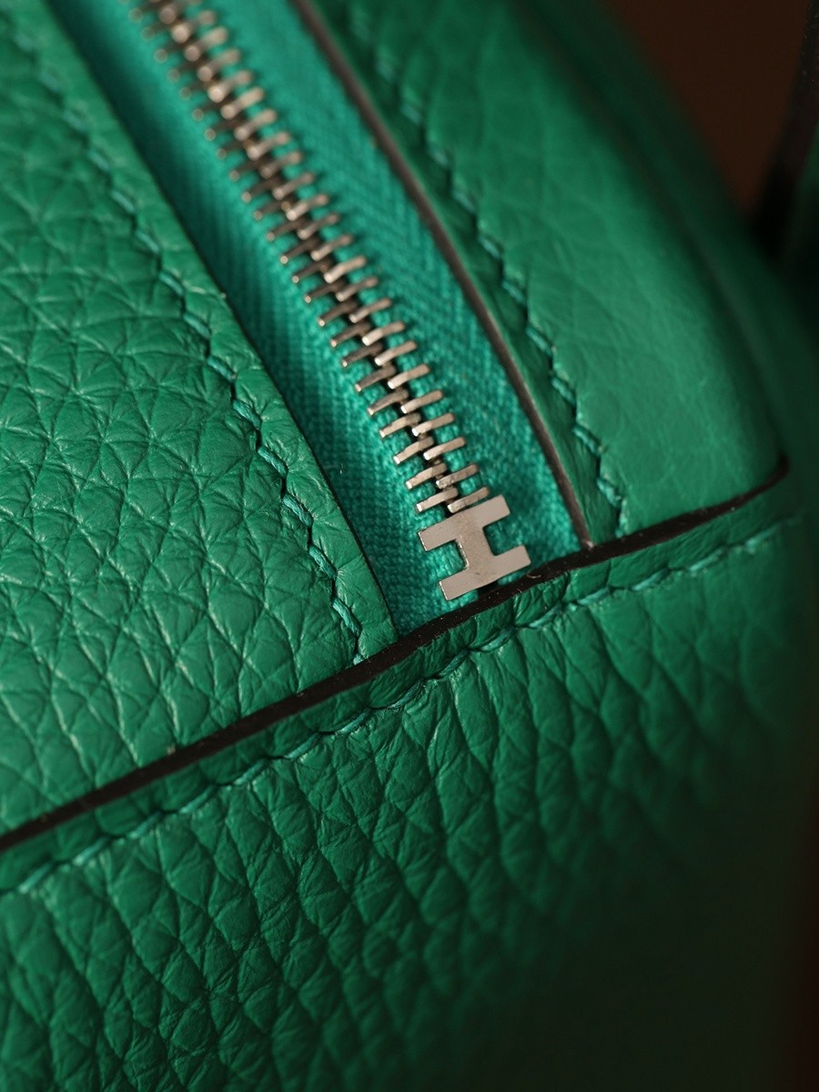 H Lindy 26CM 絲絨綠銀扣_21