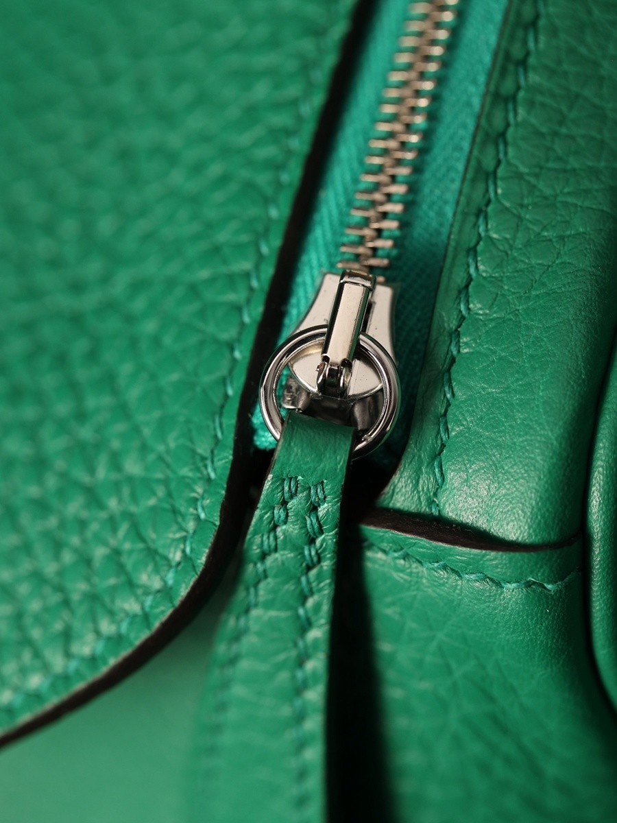 H Lindy 26CM 絲絨綠銀扣_20