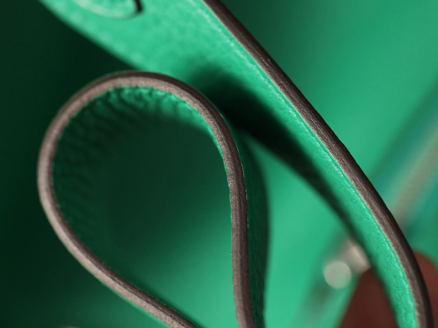 H Lindy 26CM 絲絨綠銀扣_25