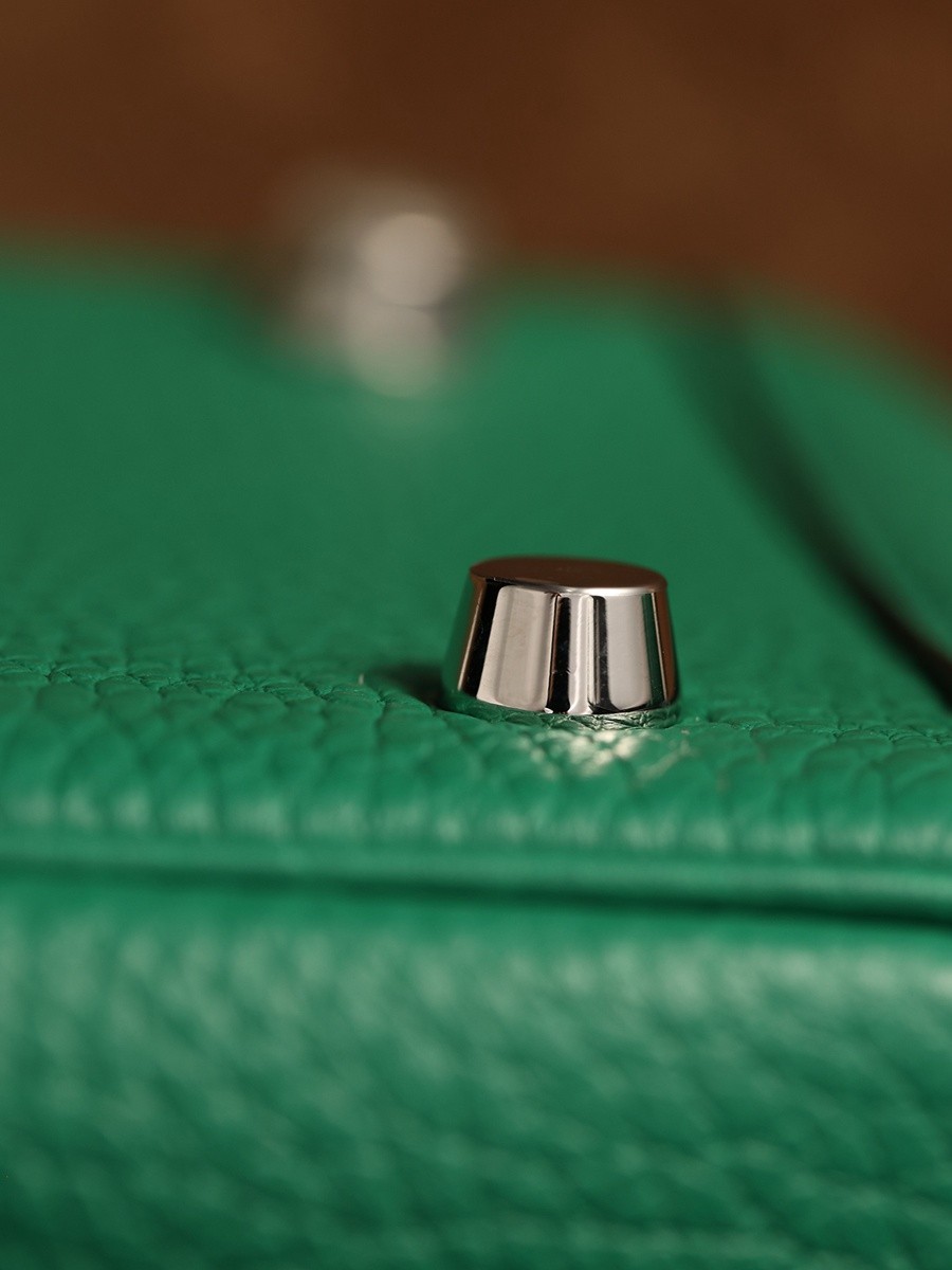 H Lindy 26CM 絲絨綠銀扣_32