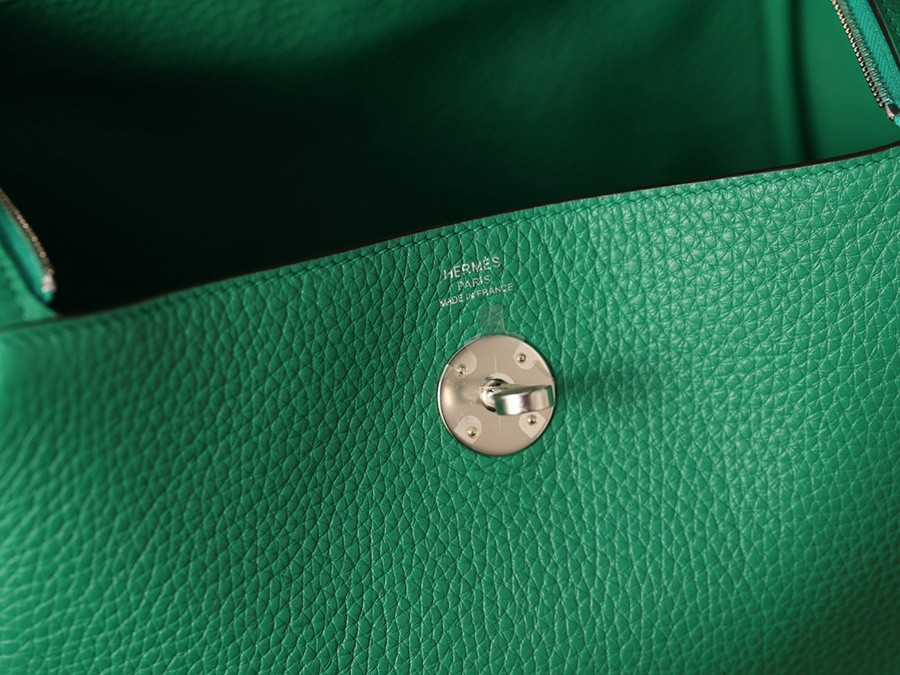 H Lindy 26CM 絲絨綠銀扣_33