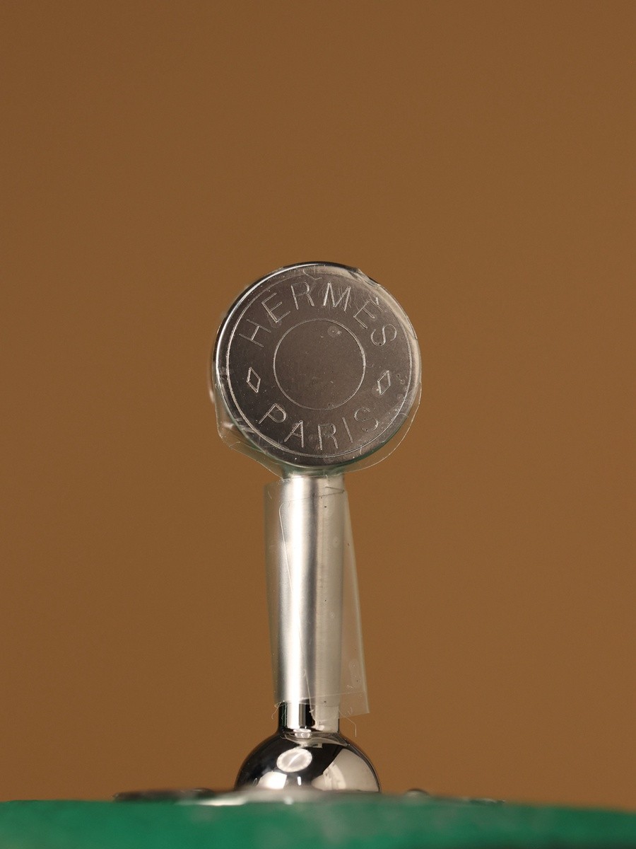 H Lindy Mini 19CM 絲絨綠銀扣_30