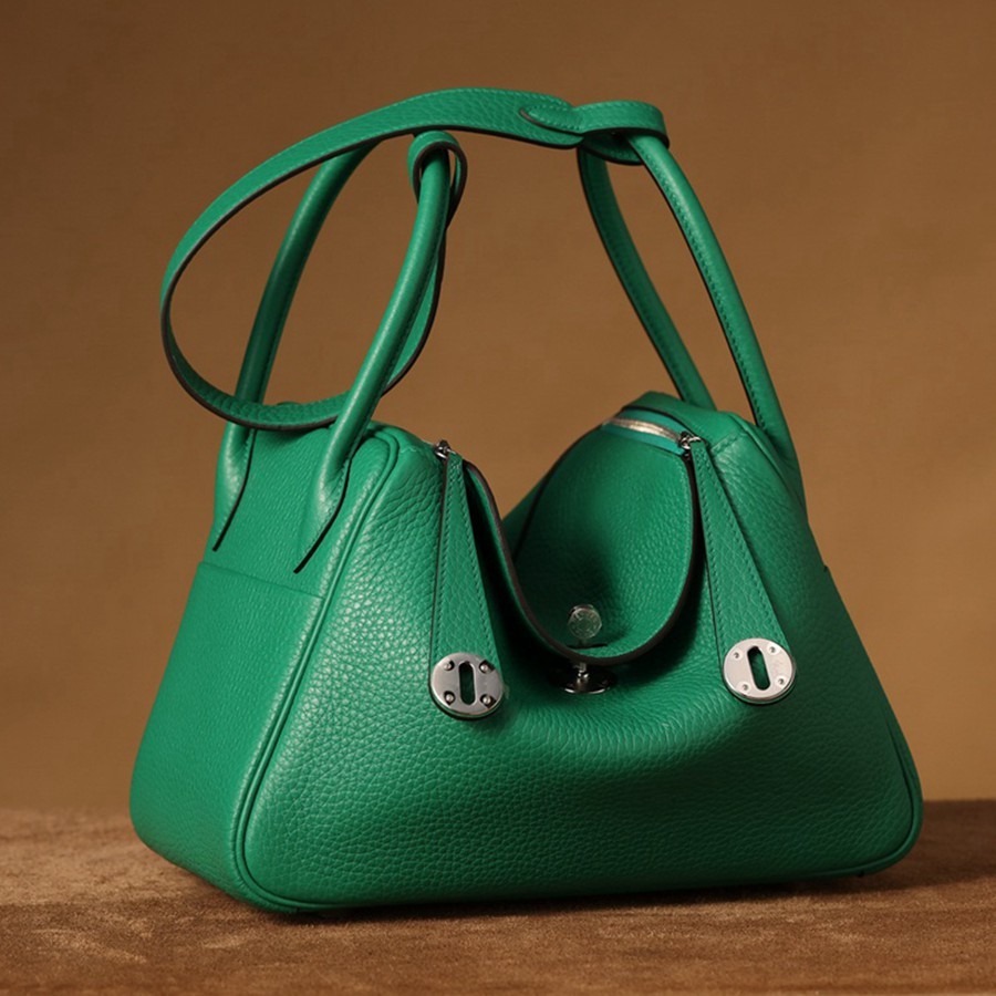 H Lindy 26CM 絲絨綠銀扣_4