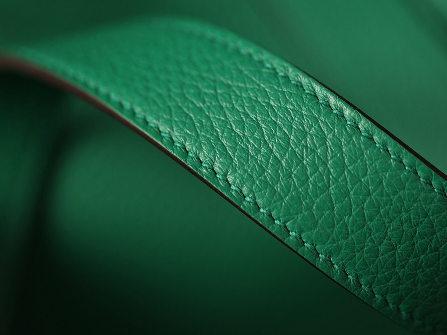 H Lindy Mini 19CM 絲絨綠金扣_20