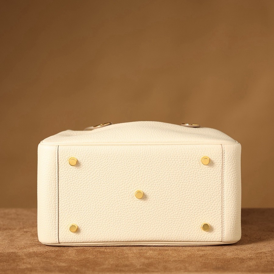 H Lindy 26CM 奶油白金扣_6