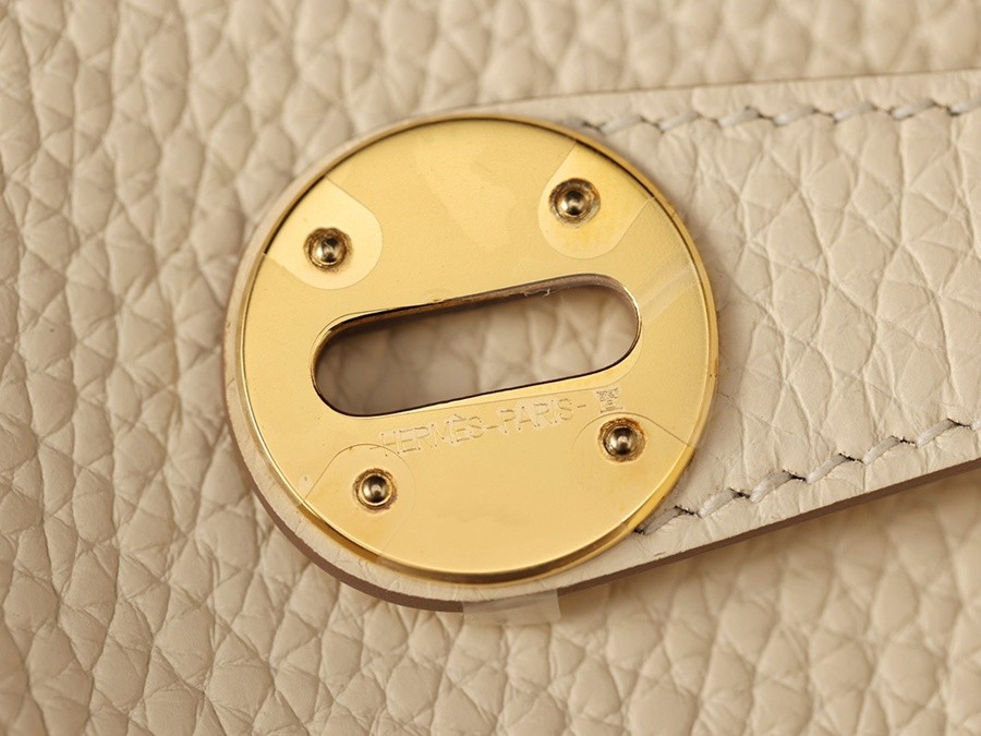 H Lindy 26CM 奶油白金扣_12