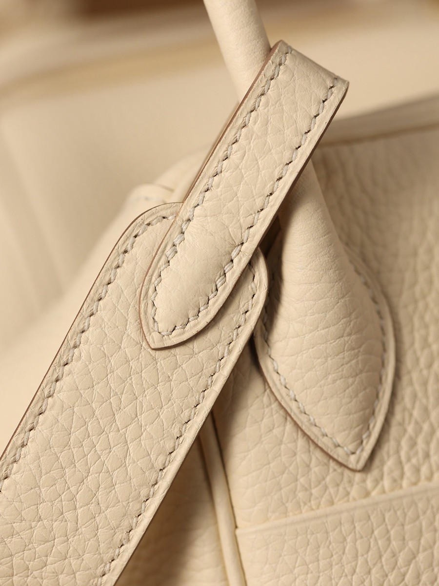 H Lindy 26CM 奶油白金扣_18