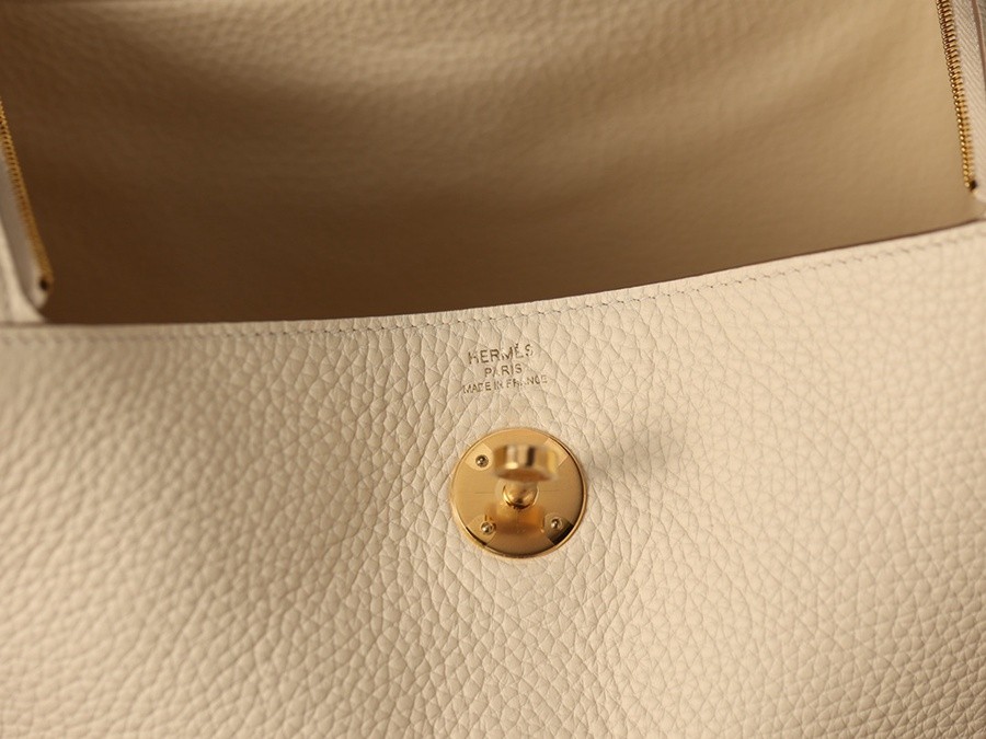 H Lindy 26CM 奶油白金扣_21