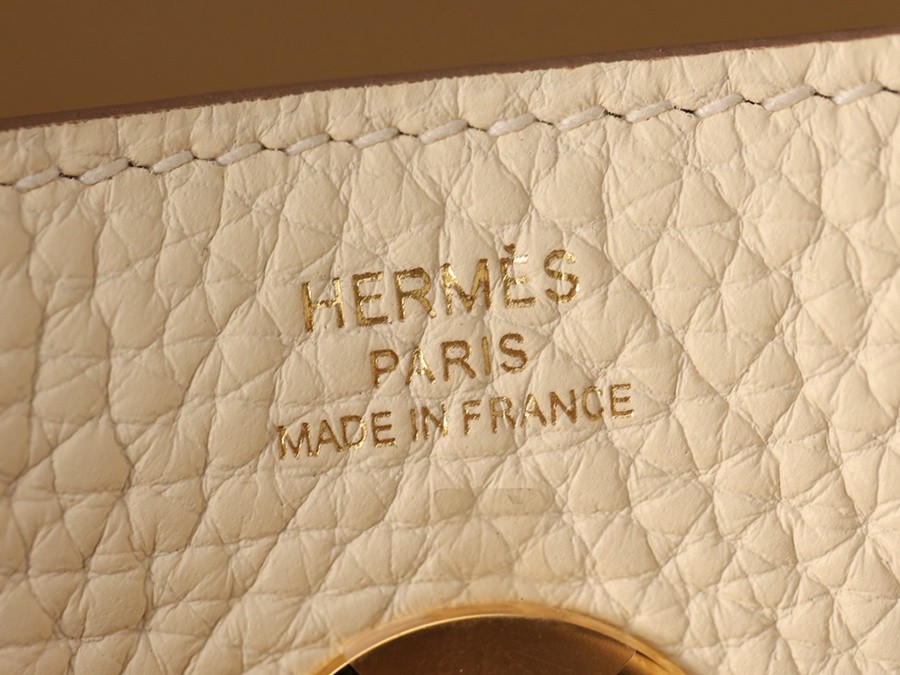 H Lindy 26CM 奶油白金扣_22