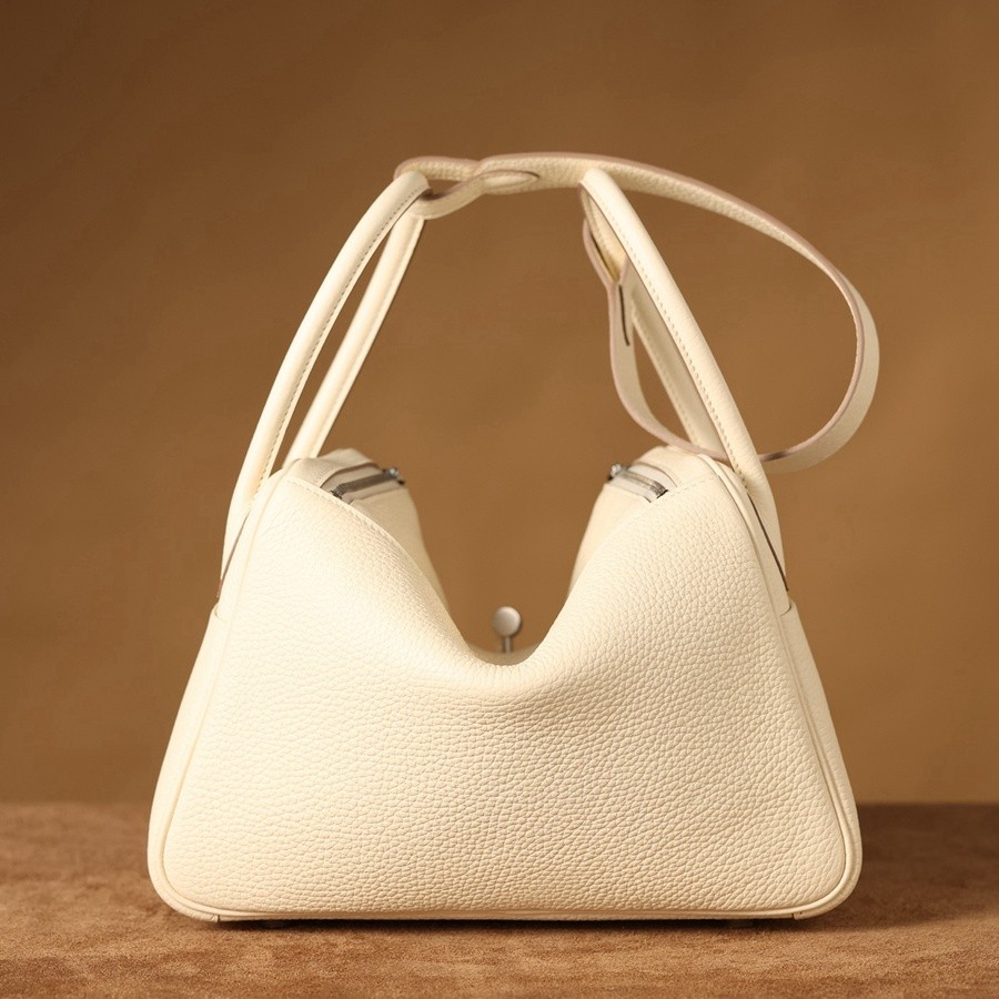 H Lindy 26CM 奶油白銀扣_6