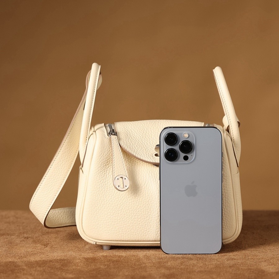 H Lindy Mini 19CM 奶油白銀扣_2