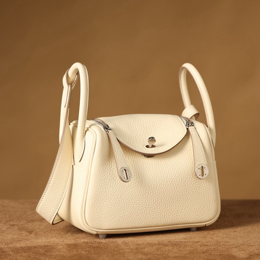 H Lindy Mini 19CM 奶油白銀扣_4