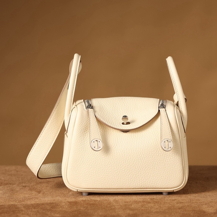 H Lindy Mini 19CM 奶油白銀扣_3