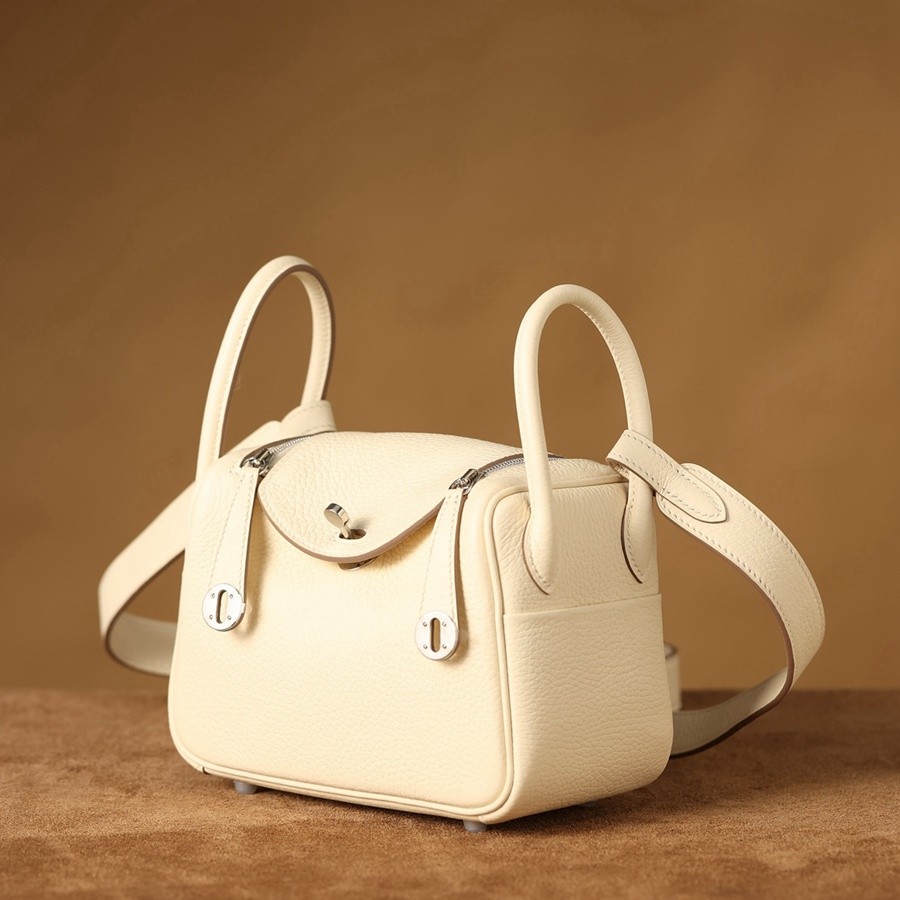 H Lindy Mini 19CM 奶油白銀扣_5