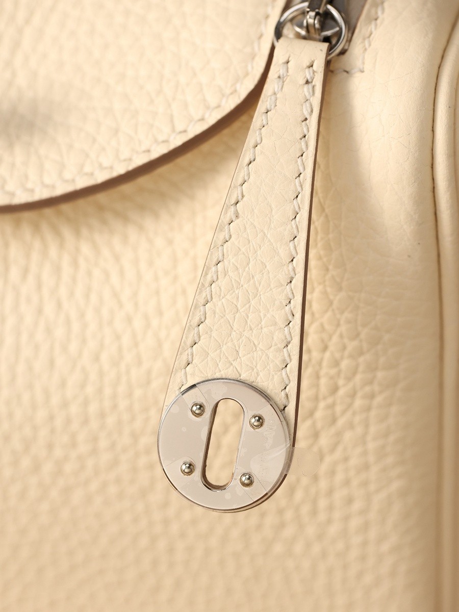 H Lindy Mini 19CM 奶油白銀扣_10
