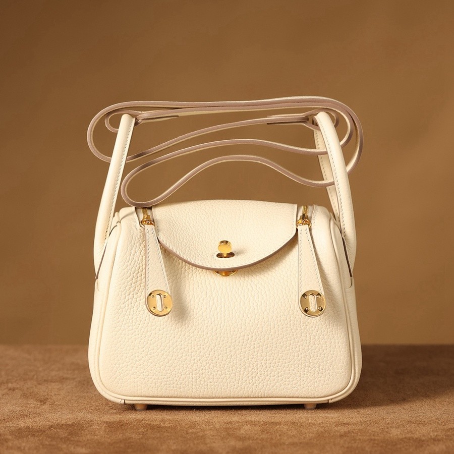 H Lindy Mini 19CM 奶油白金扣_1