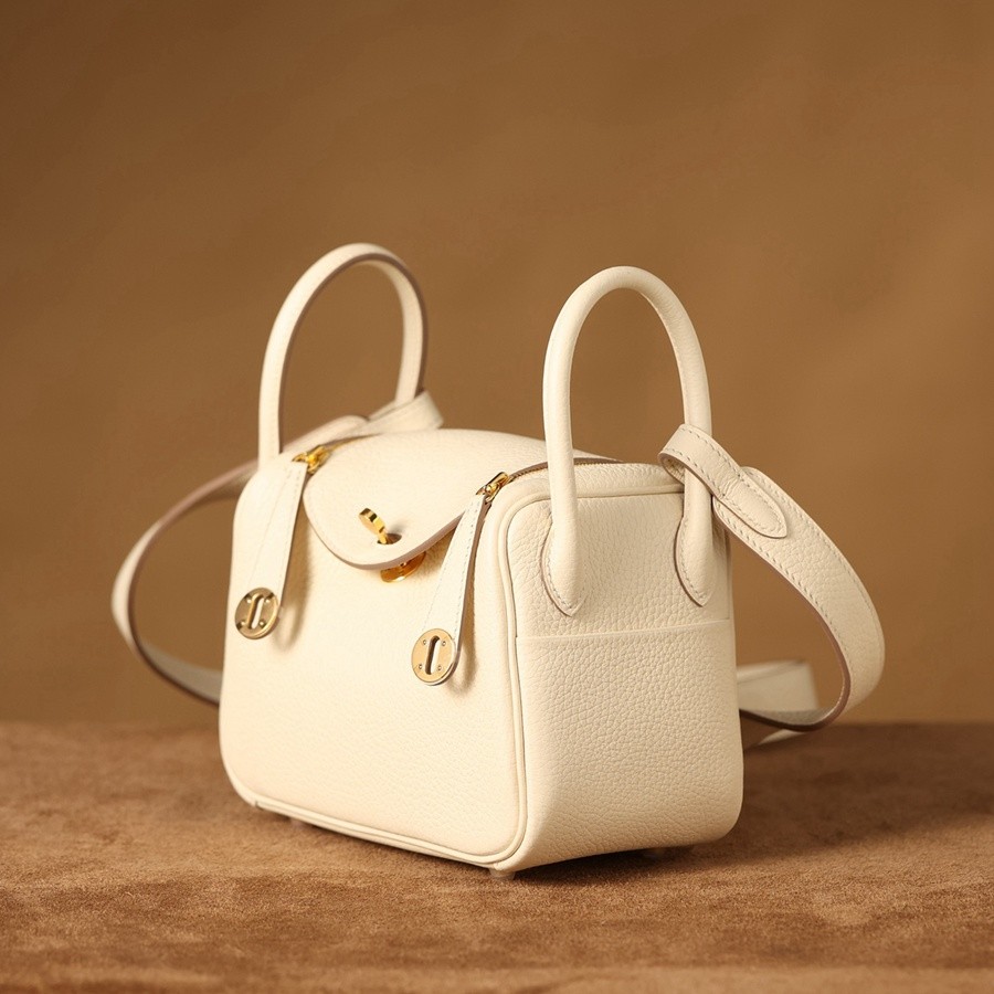 H Lindy Mini 19CM 奶油白金扣_3