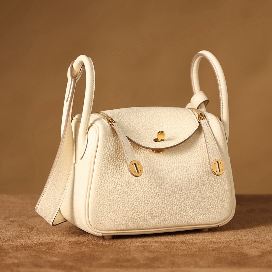 H Lindy Mini 19CM 奶油白金扣_2