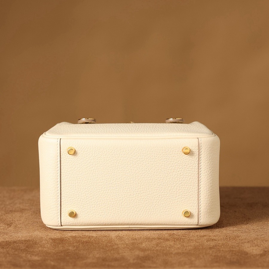 H Lindy Mini 19CM 奶油白金扣_6