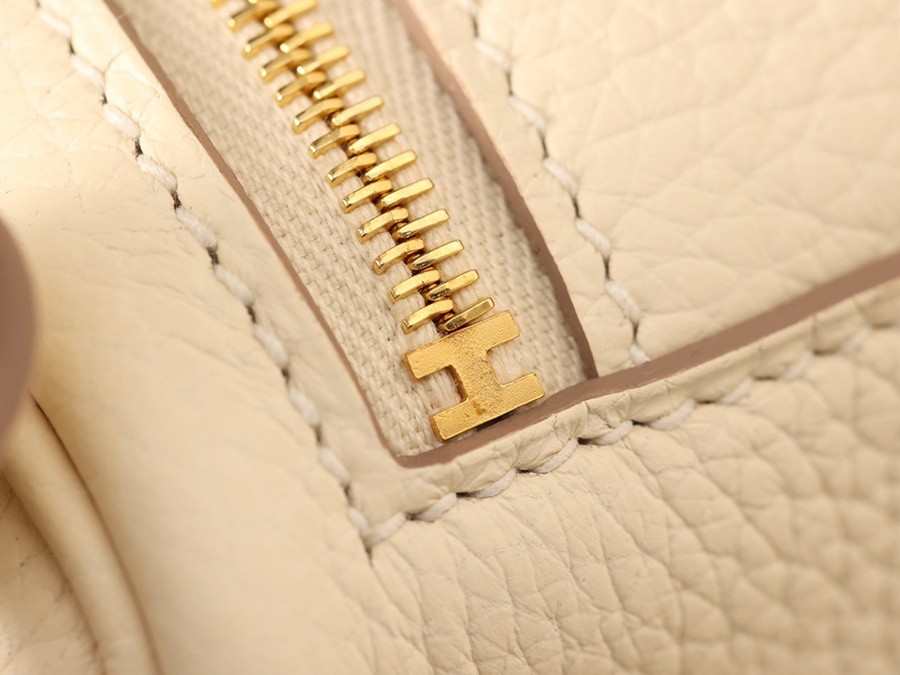 H Lindy Mini 19CM 奶油白金扣_8