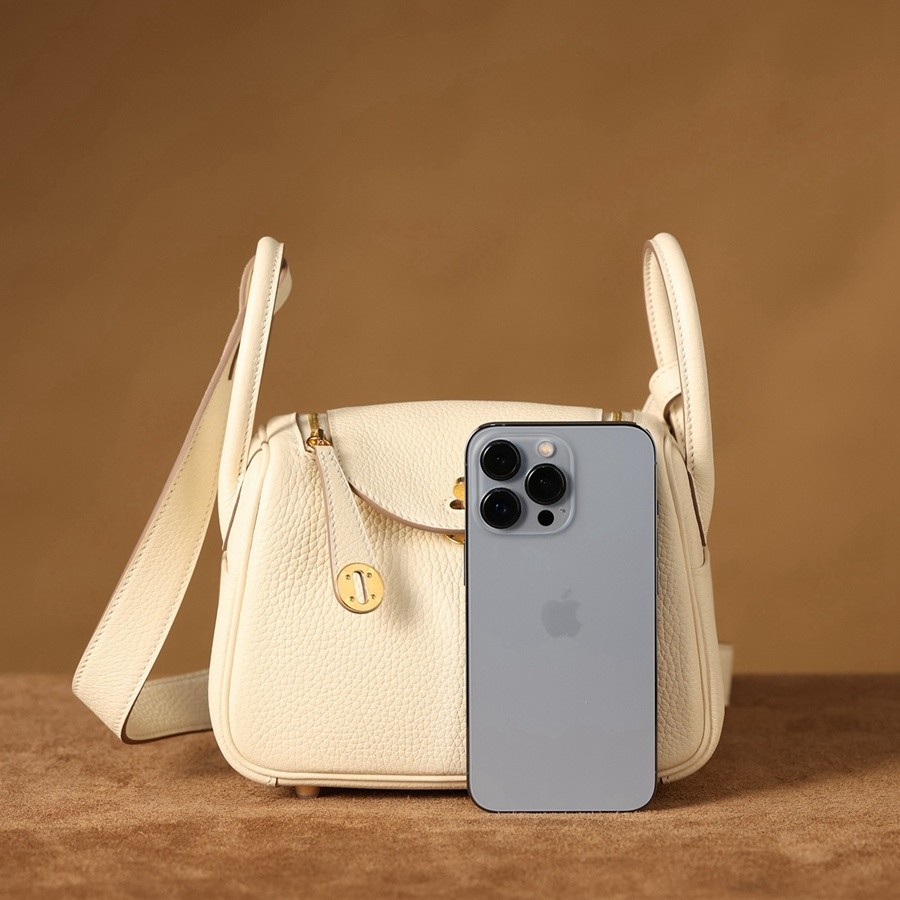 H Lindy Mini 19CM 奶油白金扣_21