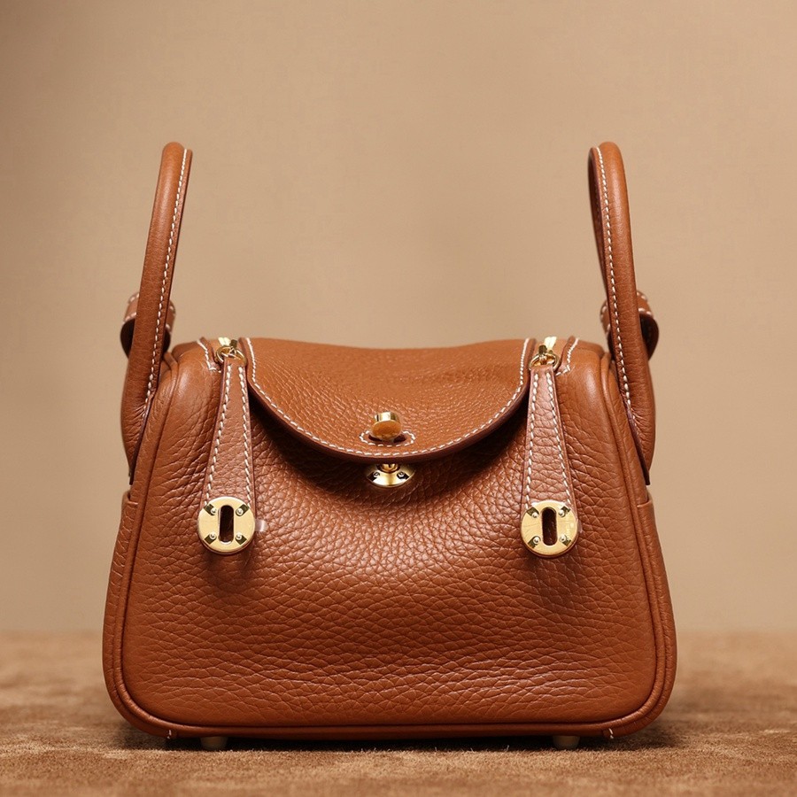 H Lindy Mini 19CM 金棕色金扣_1