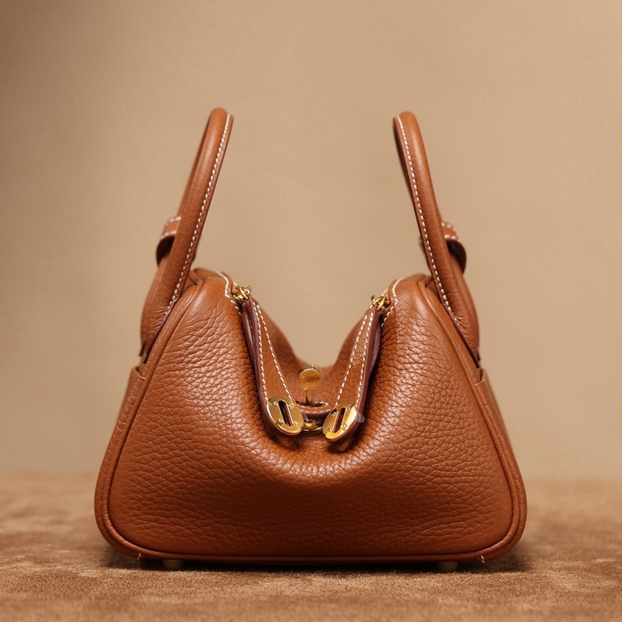 H Lindy Mini 19CM 金棕色金扣_2