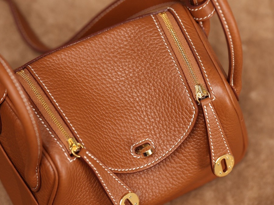 H Lindy Mini 19CM 金棕色金扣_9