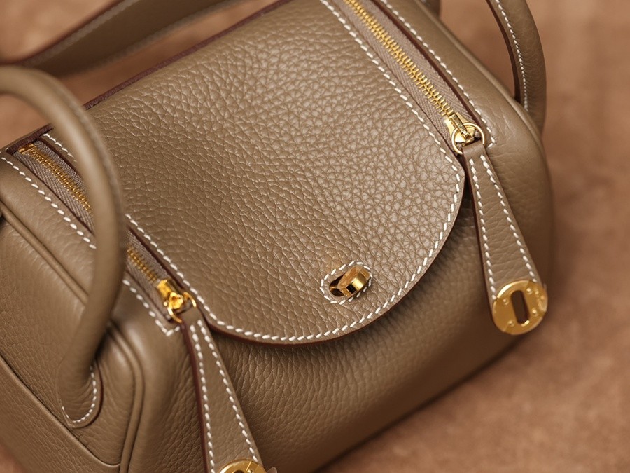 H Lindy Mini 19CM 大象灰金扣_9