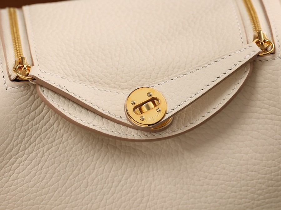 H Lindy Mini 19CM 奶昔白金扣_14