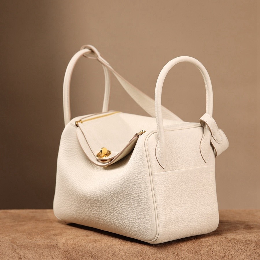 H Lindy 26CM 奶昔白 金扣_2