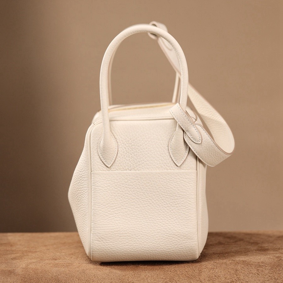 H Lindy 26CM 奶昔白 金扣_5