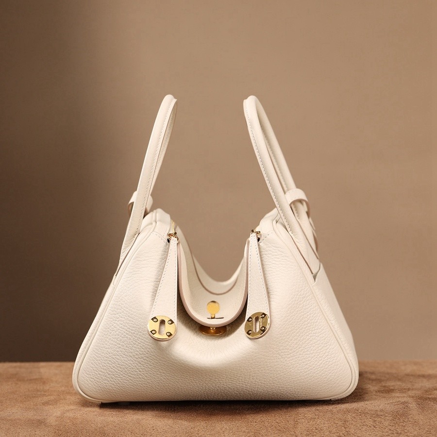 H Lindy 26CM 奶昔白 金扣_3