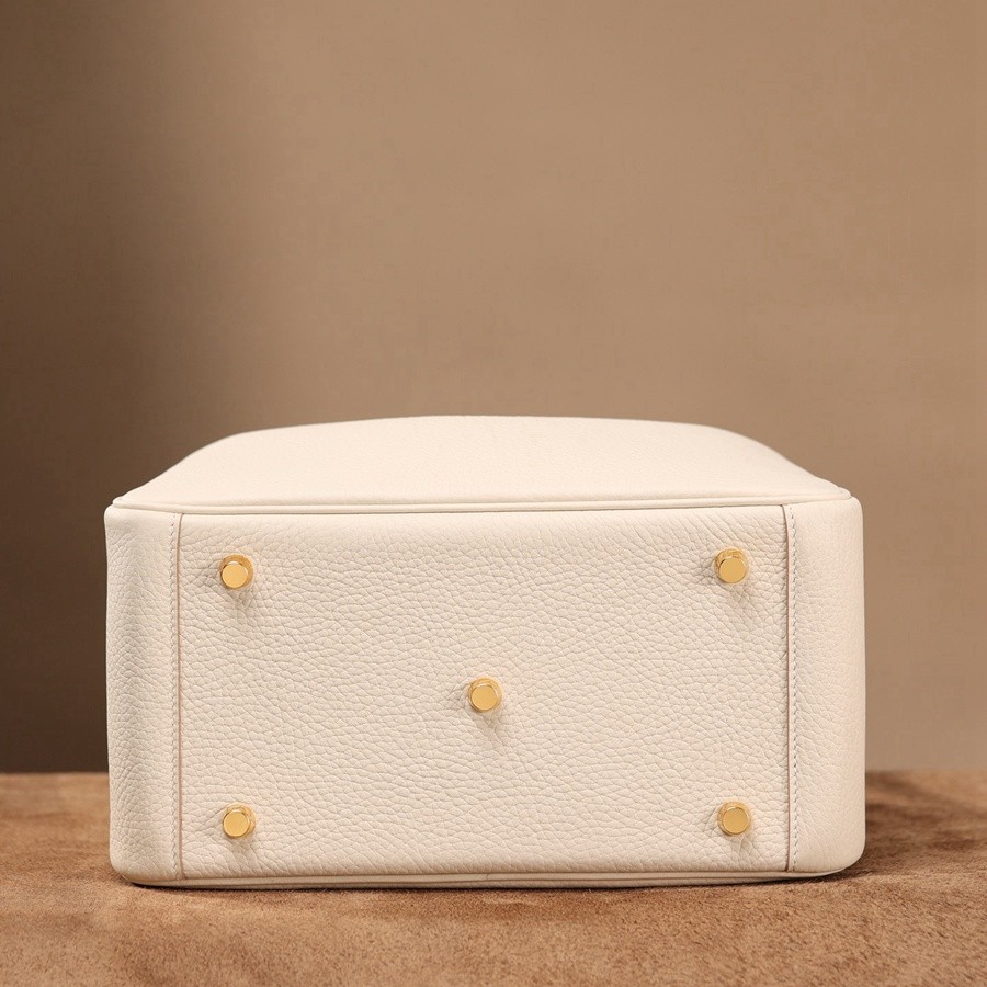 H Lindy 26CM 奶昔白 金扣_7