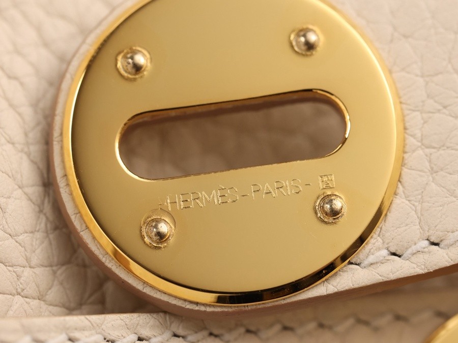 H Lindy 26CM 奶昔白 金扣_9