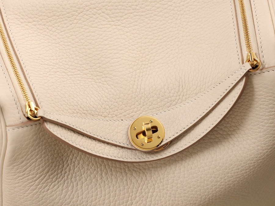 H Lindy 26CM 奶昔白 金扣_10