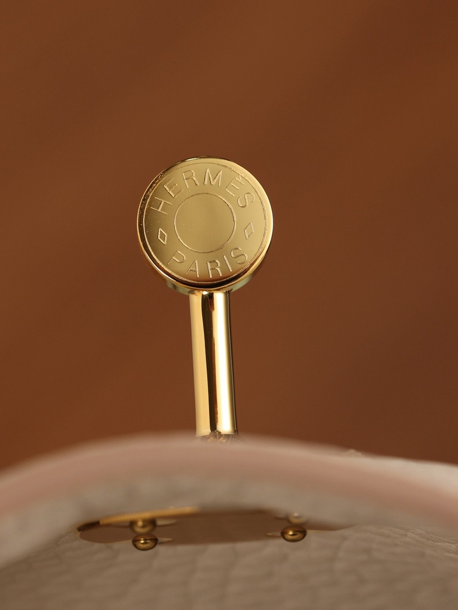 H Lindy 26CM 奶昔白 金扣_13