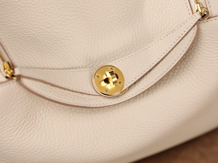 H Lindy 26CM 奶昔白 金扣_18