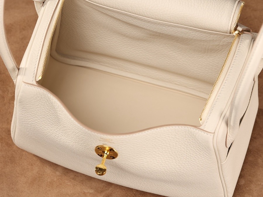 H Lindy 26CM 奶昔白 金扣_27