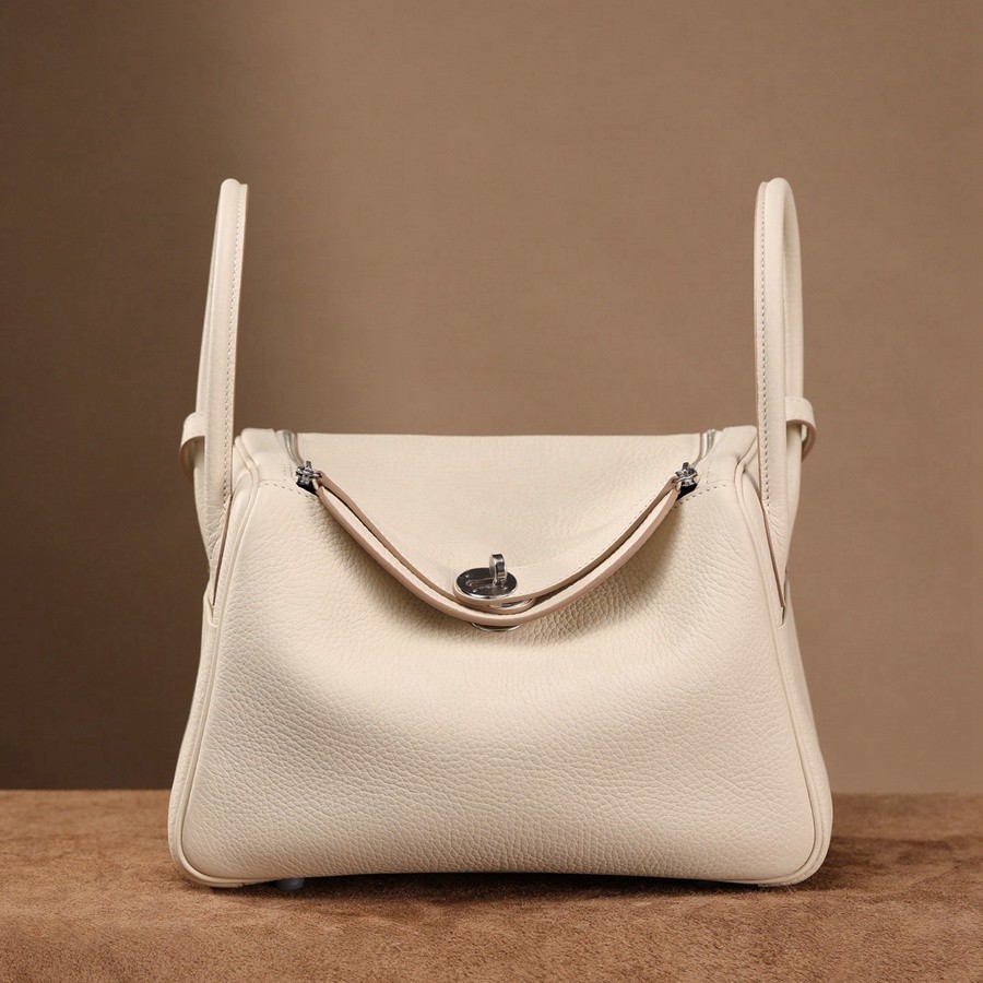 H Lindy 26CM 奶昔白 銀扣_2