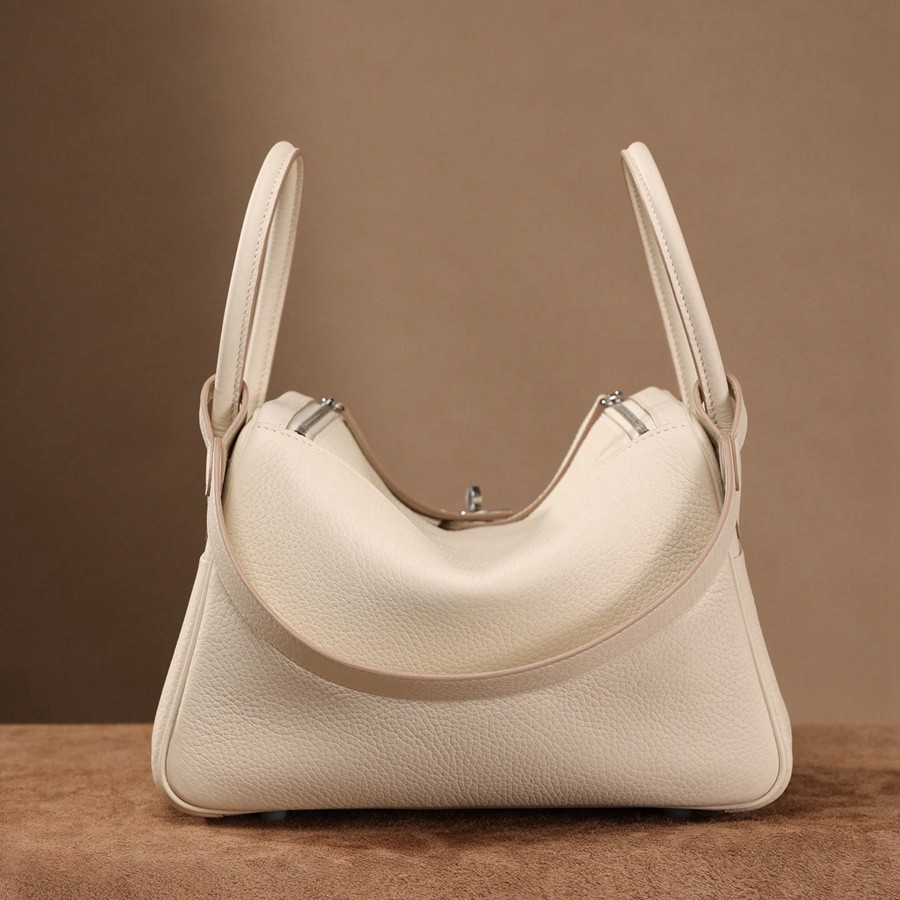 H Lindy 26CM 奶昔白 銀扣_4