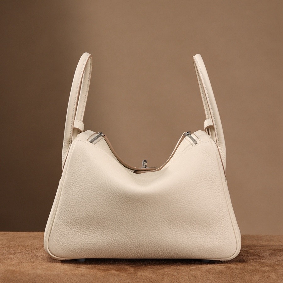 H Lindy 26CM 奶昔白 銀扣_7