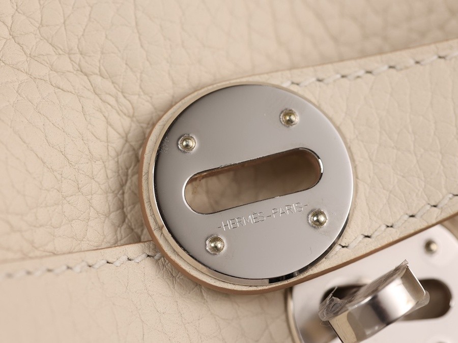 H Lindy 26CM 奶昔白 銀扣_10