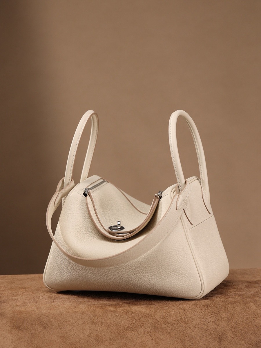 H Lindy 26CM 奶昔白 銀扣_14