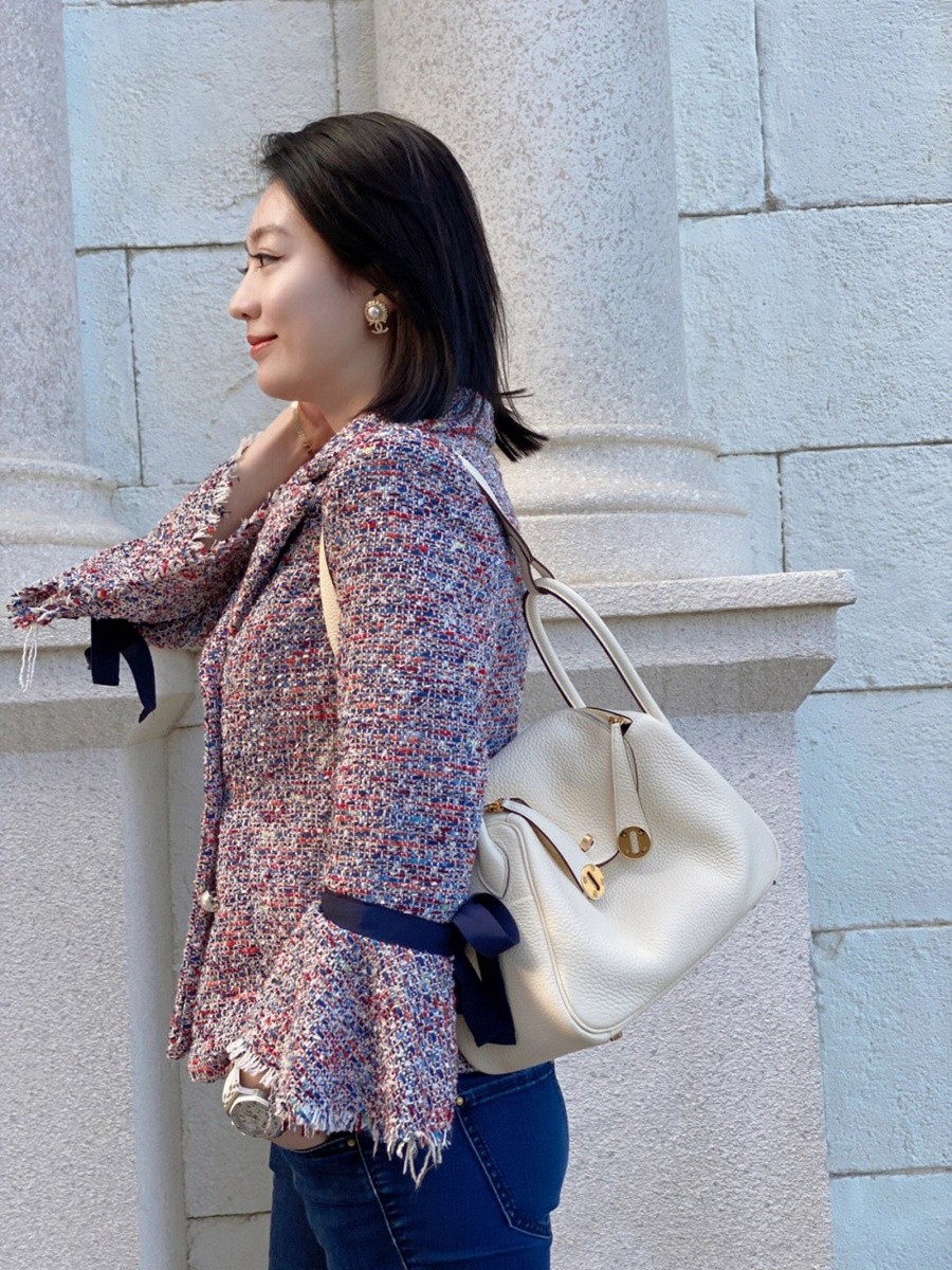 H Lindy 26CM 奶昔白 金扣_31