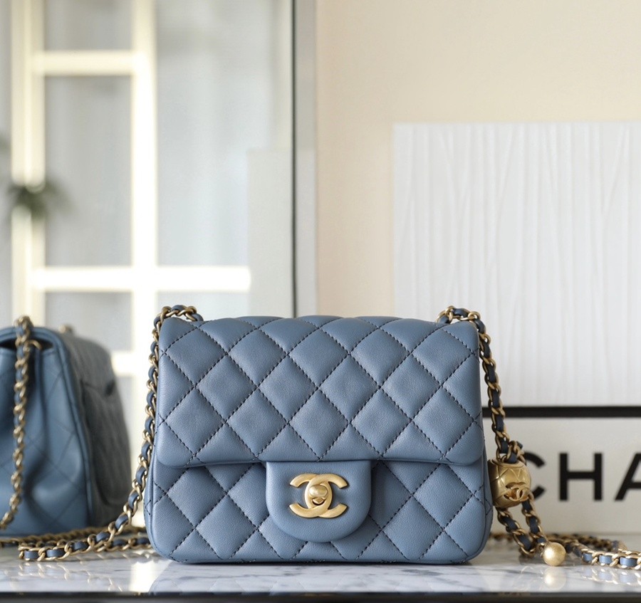 小香 23K 金球調節扣方胖子 牛仔藍_1