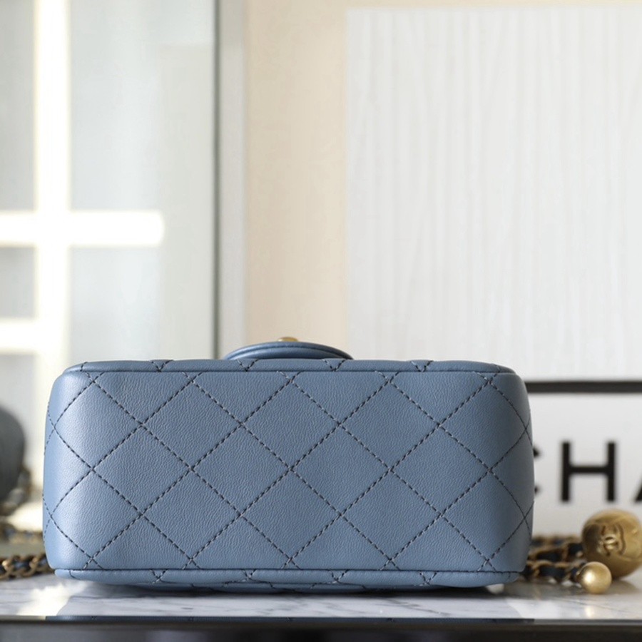 小香 23K 金球調節扣方胖子 牛仔藍_4