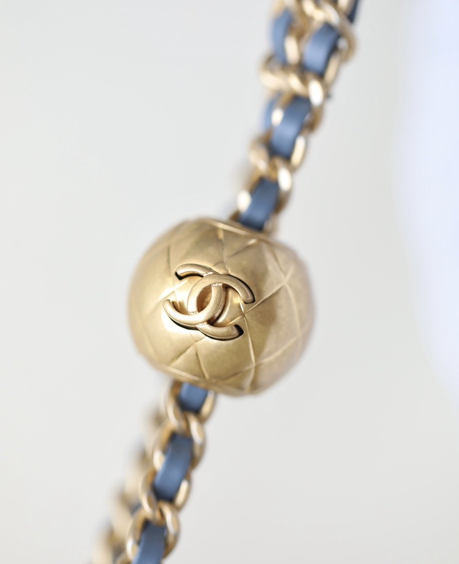 小香 23K 金球調節扣方胖子 牛仔藍_7