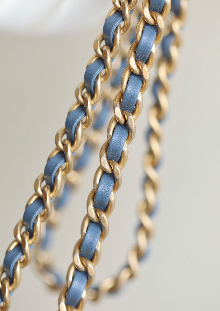 小香 23K 金球調節扣方胖子 牛仔藍_12