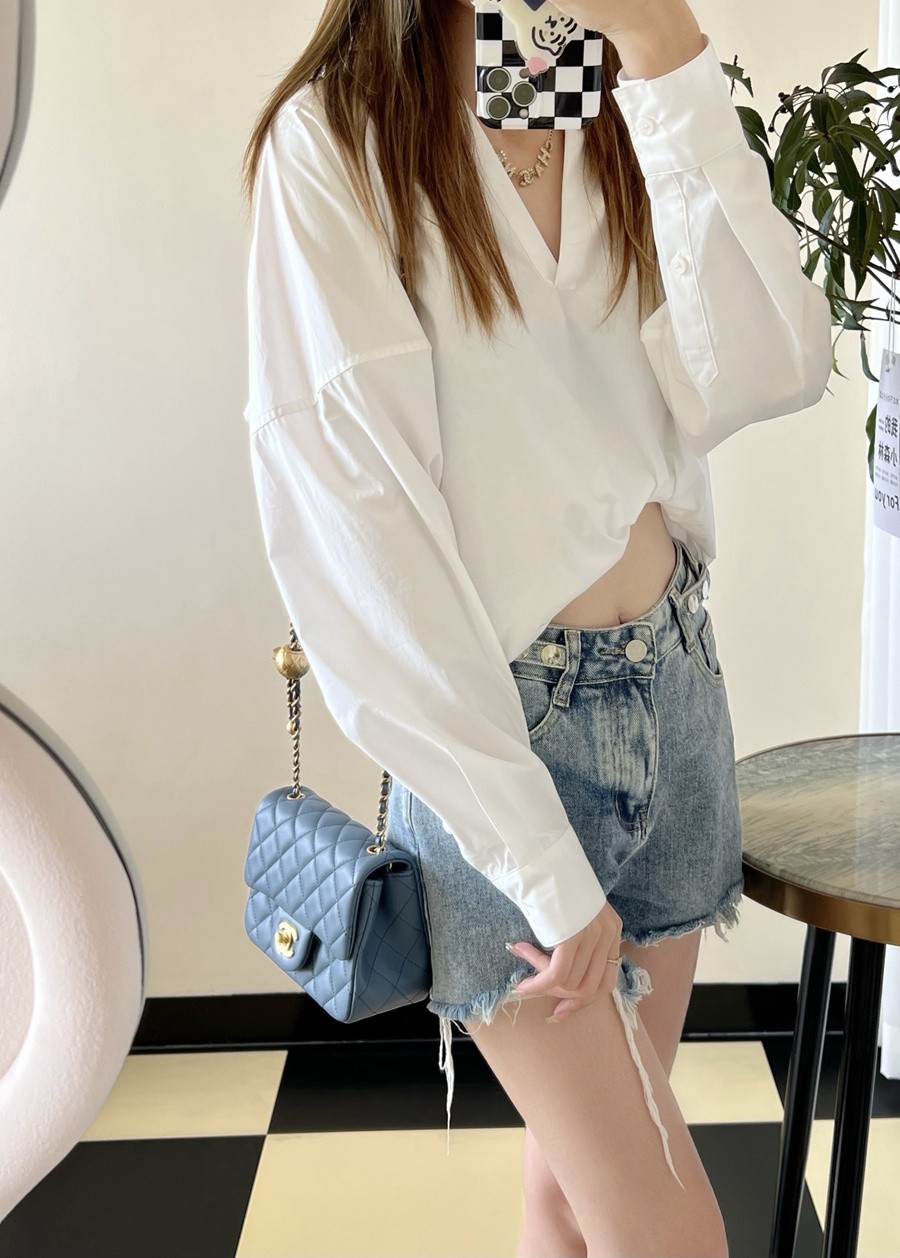 小香 23K 金球調節扣方胖子 牛仔藍_15